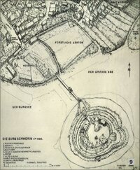 Lageplan der Schlossinsel und Teile der Altstadt um 1500