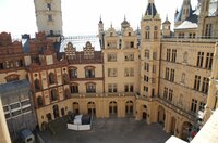 Blick auf den Innenhof des Schweriner Schlosses.