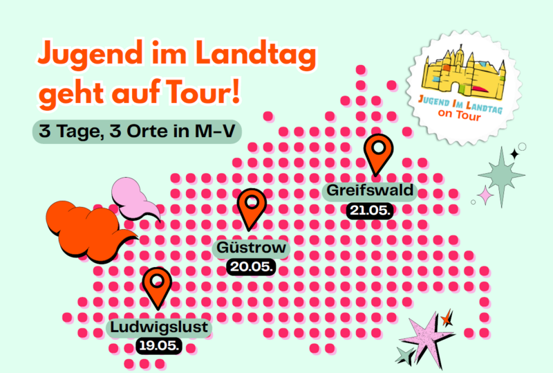 Karte von Mecklenburg-Vorpommern als Grafik